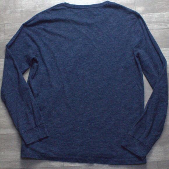 Polo Ralph Lauren Shirt Mens Large Blue Custom Slim Fit Long Sleeve Pony Preppy - Picture 3 of 3